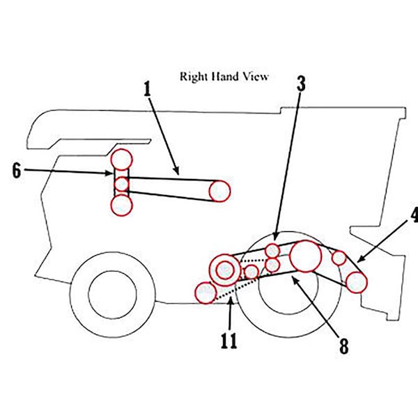 Aftermarket 71132108 Belt Harvester Header Drive for Gleaner C C2 F F2 F3 K K2 Combines COB40-0223 - main